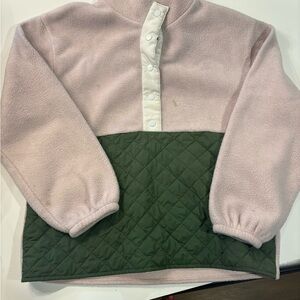 Pink and Green Quilted Pullover